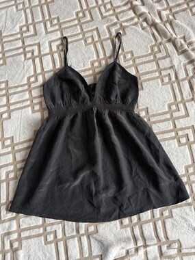 Express Black Spaghetti Strap Babydoll Top